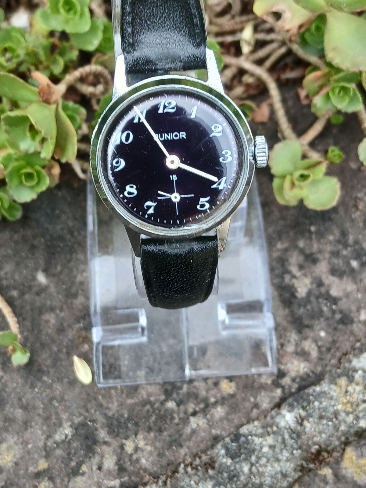 Vintage Junior 15 Jewels Jaren '50 Polshorloge, Overige merken, Staal, Met bandje, Polshorloge