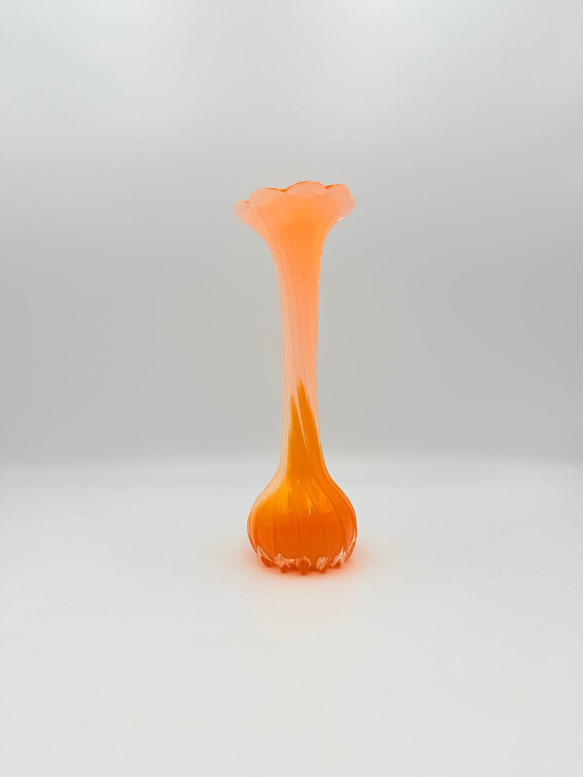 Murano Vaas Oranje Licht 30cm Hoog, Ophalen of Verzenden
