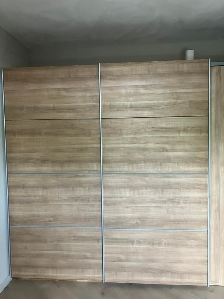 Kast met schuifdeuren, Ophalen, 200 cm of meer, Overige houtsoorten, 50 tot 75 cm