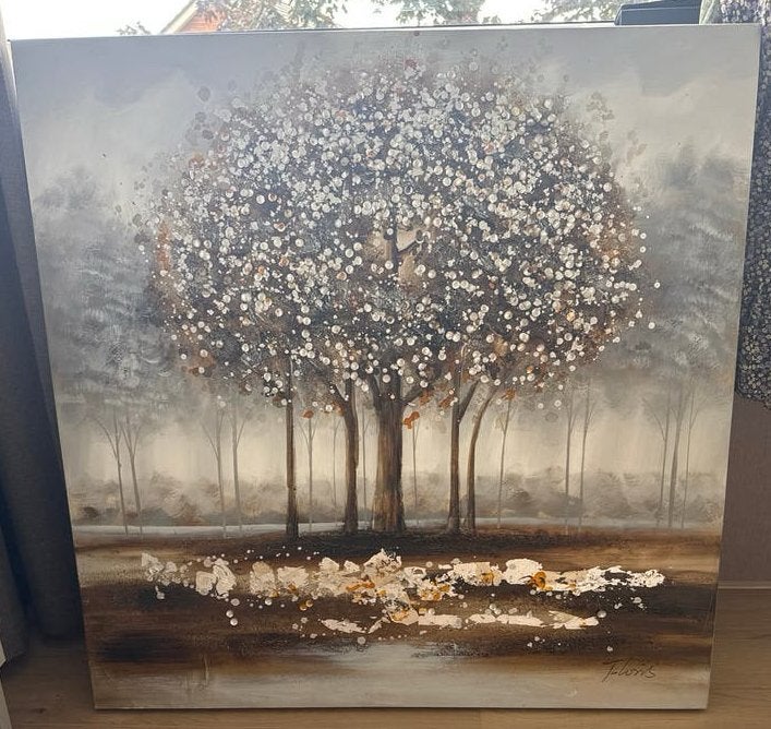Schilderij 'Boom met Witte Bloesem' - Floris, Ophalen, Oorspronkelijke maker, Zo goed als nieuw, Schilderij