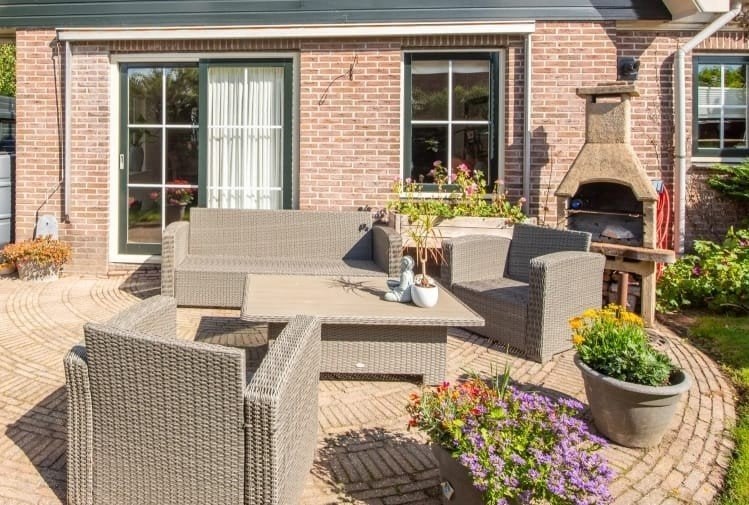 complete tuinset met kussen, Ophalen, Kunststof, Minder dan 30 cm, Rond
