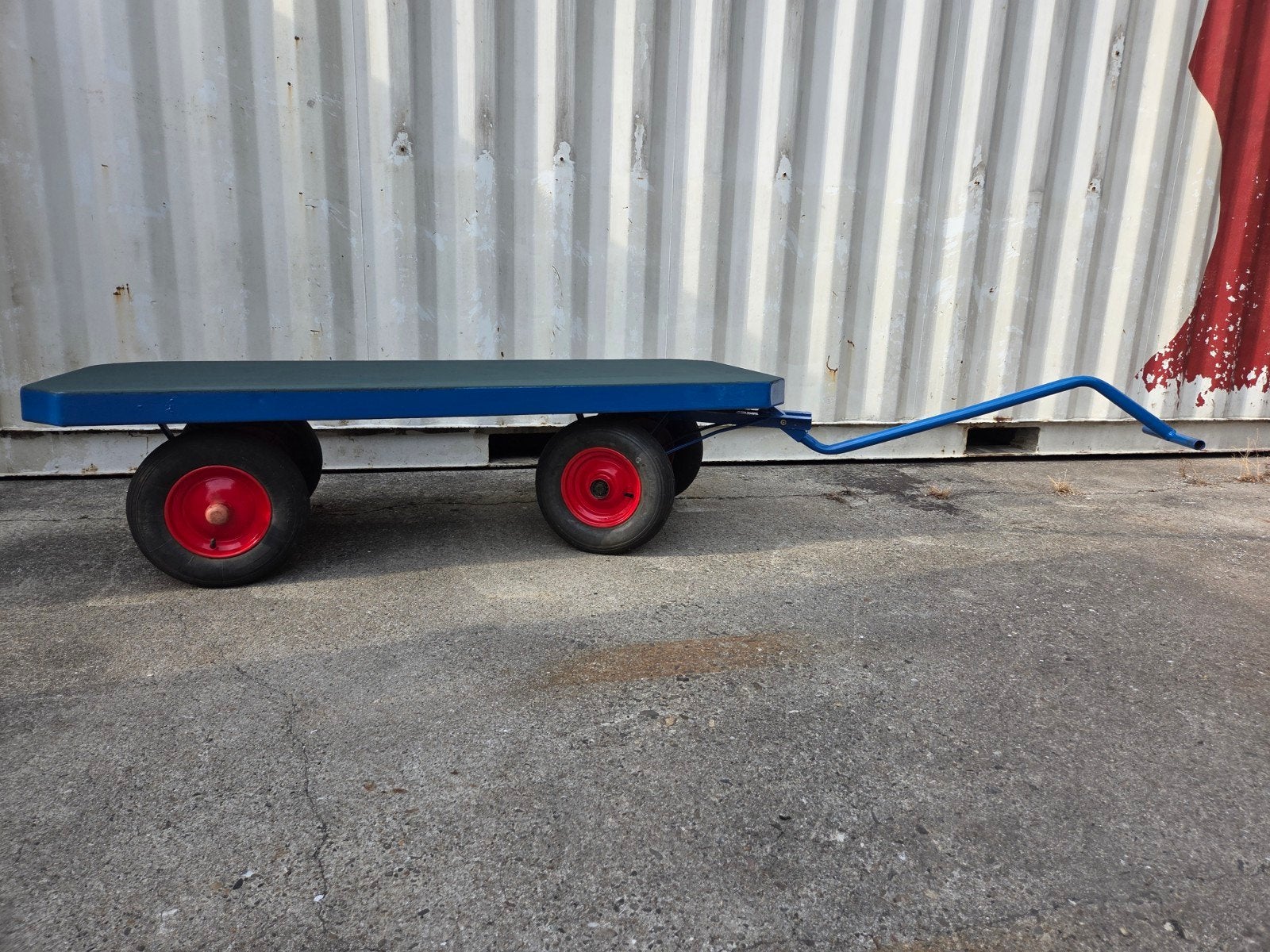 Platte wagen / Handtrekkar, Doe-het-zelf en Verbouw, Transportwagens, 100 liter of meer, Ophalen of Verzenden, Transportkar