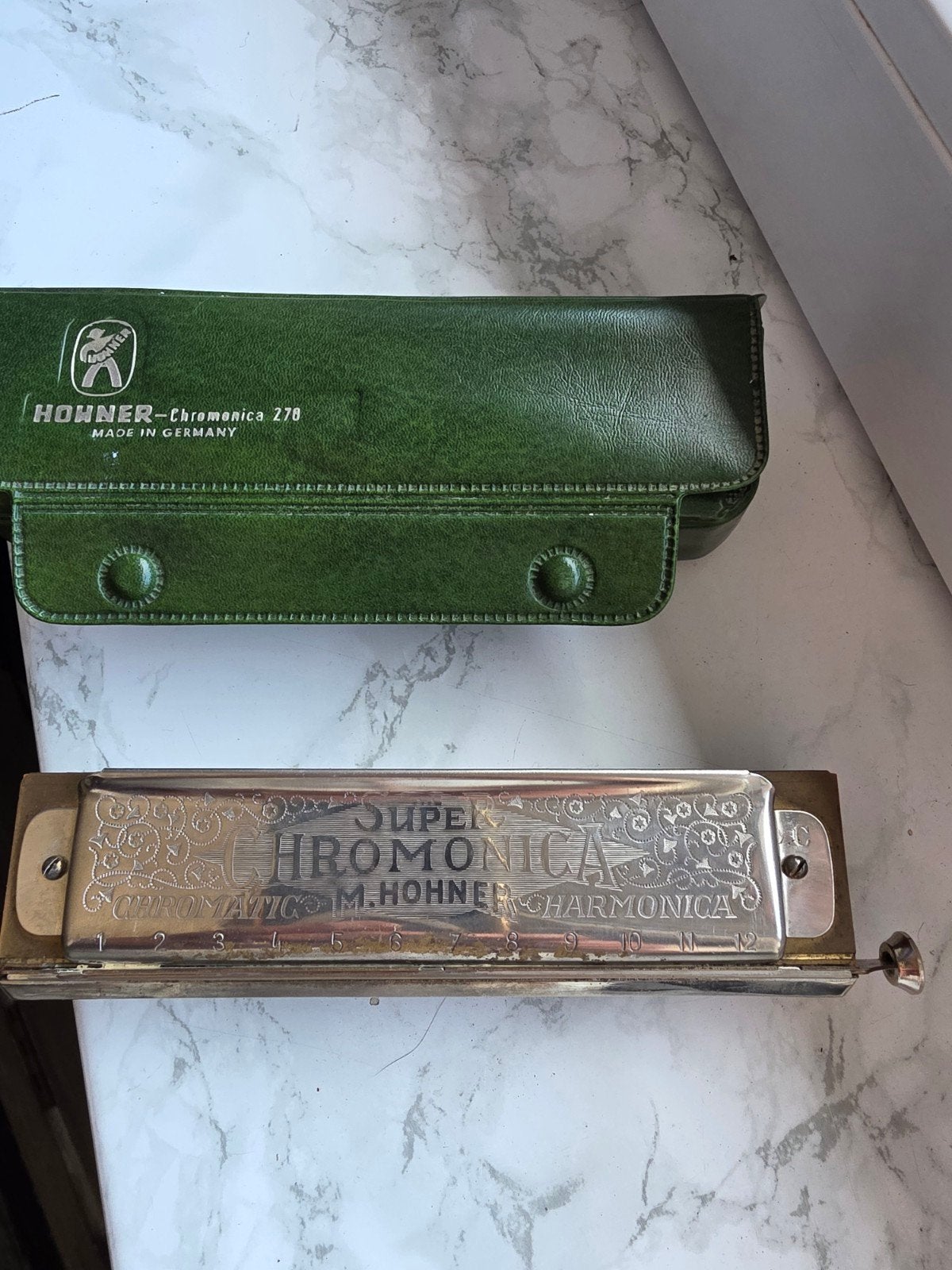 Hohner Super Chromonica 270 C-mondharmonica met koffer, Gebruikt, Ophalen of Verzenden, Met koffer of doosje, C-mondharmonica