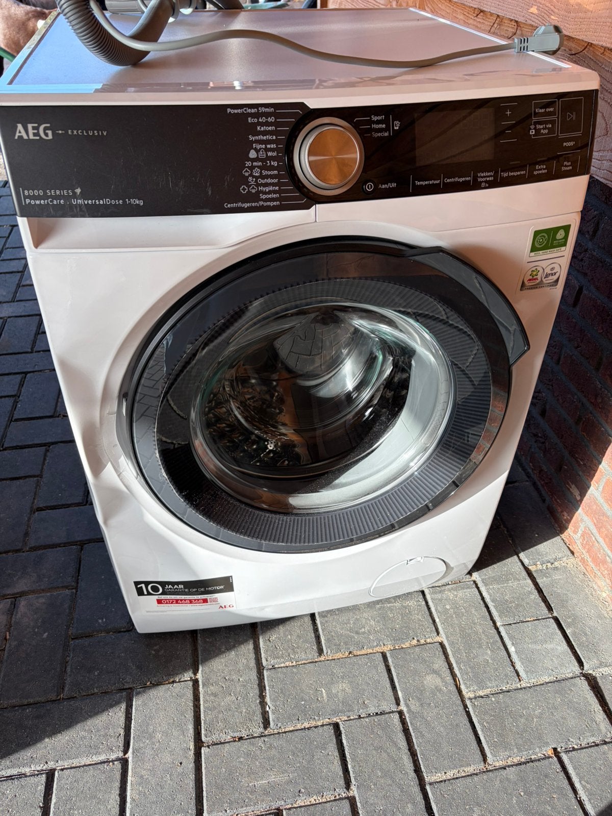 AEG LR87BADEN wasmachine, Ophalen, 8 tot 10 kg, 85 tot 90 cm, 1600 toeren of meer