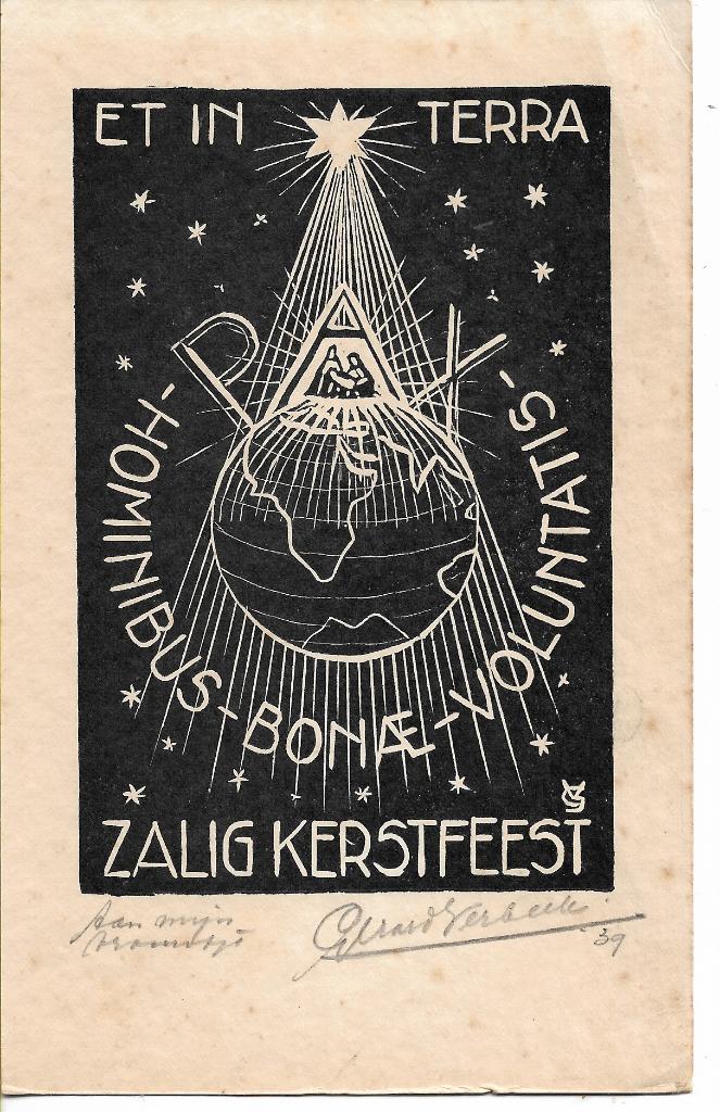 Ex Libris Gerard Verbeek 1939, Ophalen of Verzenden