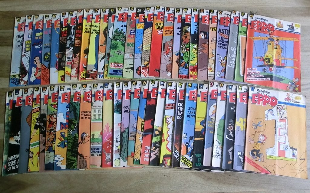 Eppo jaargang 1981 de delen 1 t/m 53 compleet, Boeken, Stripboeken, Complete serie of reeks, Ophalen of Verzenden, Gelezen