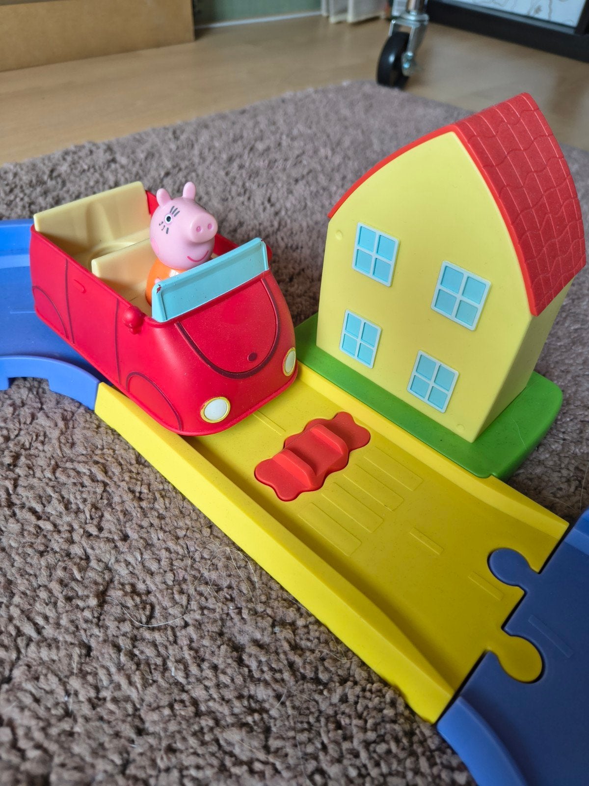 Peppa Pig Speelset met Auto en Figuren, Ophalen of Verzenden, Gebruikt