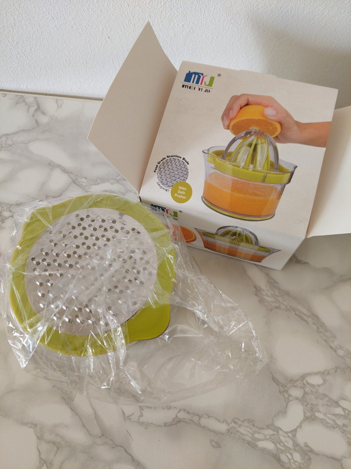 Citruspers 4-in-1: sinaasappelpers, rasp, eierscheider, Ophalen of Verzenden