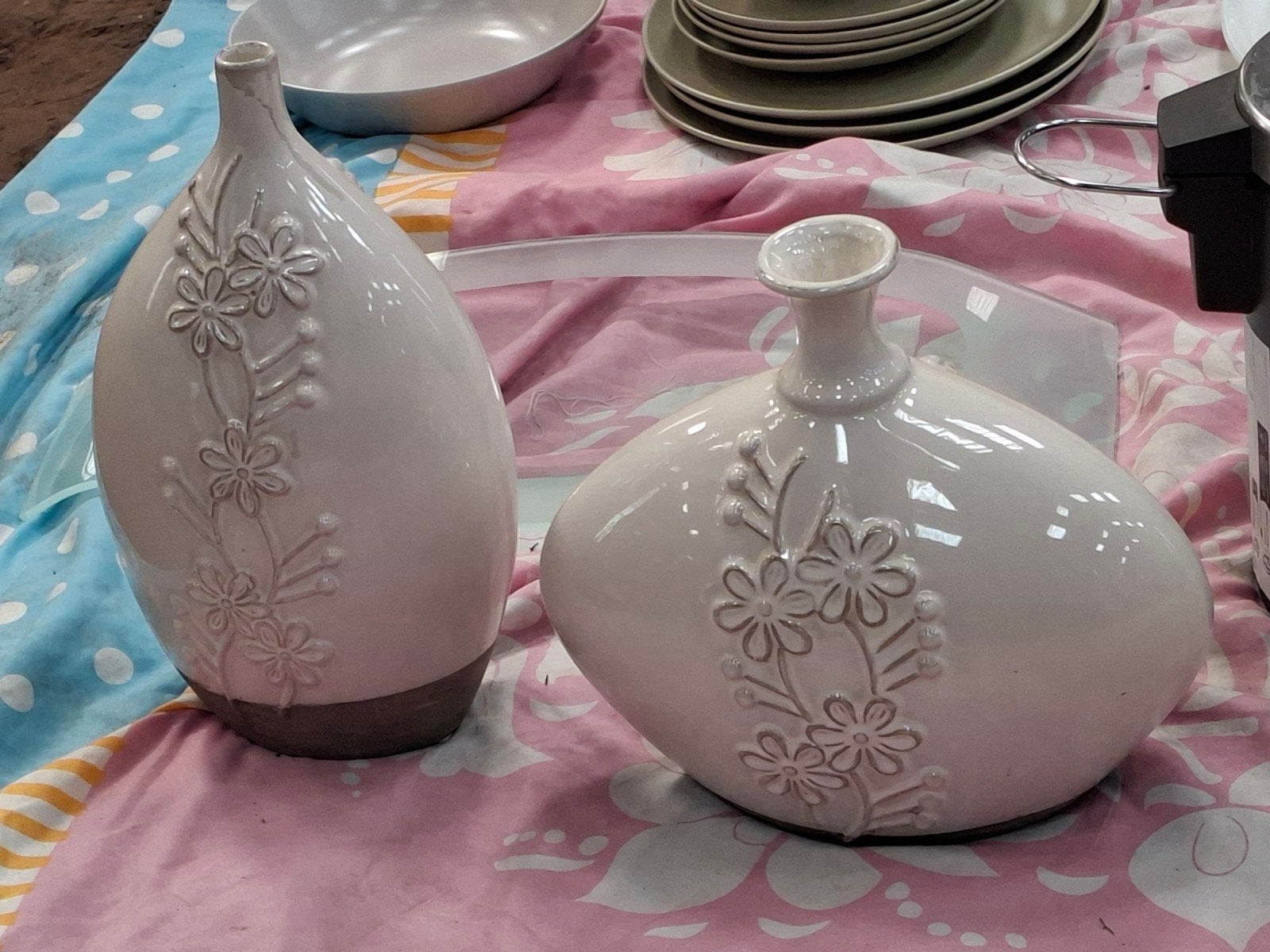 Set siervazen., Huis en Inrichting, Woonaccessoires | Vazen, Ophalen, Overige kleuren, Glas, Minder dan 50 cm