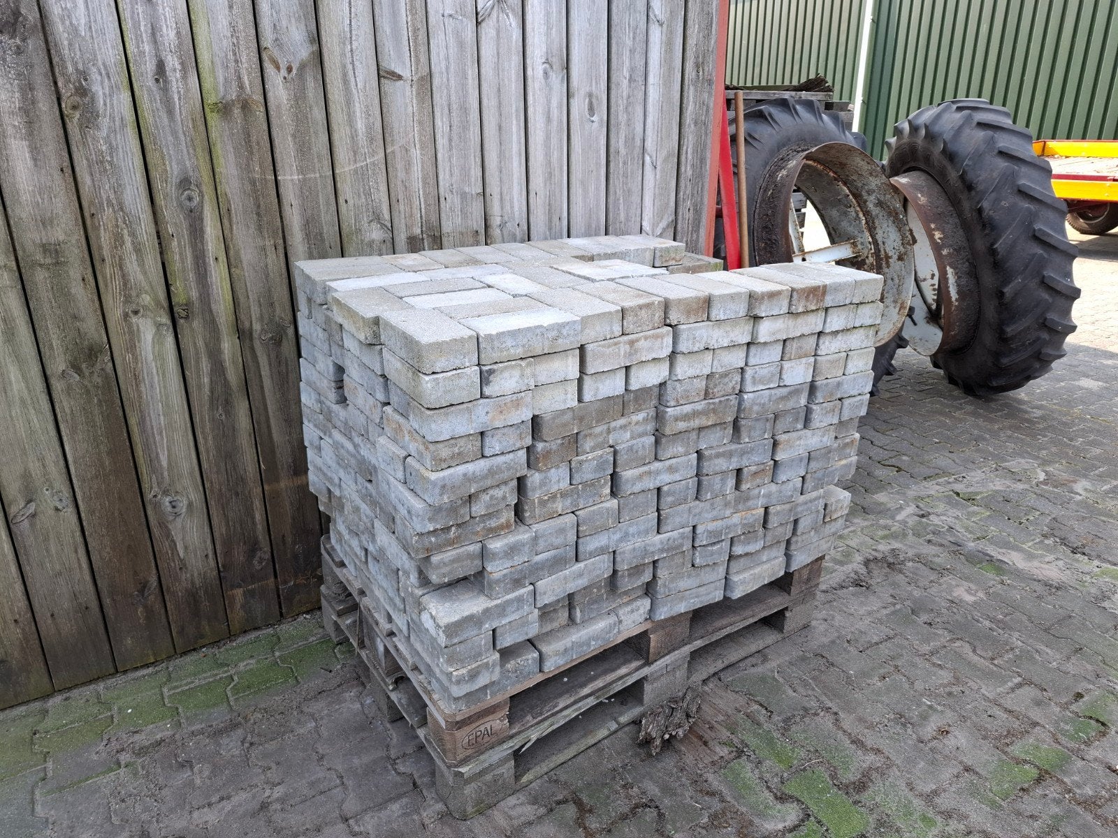 klinkers. grijs 6 cm, Ophalen, Klinkers, Zo goed als nieuw, 10 m² of meer