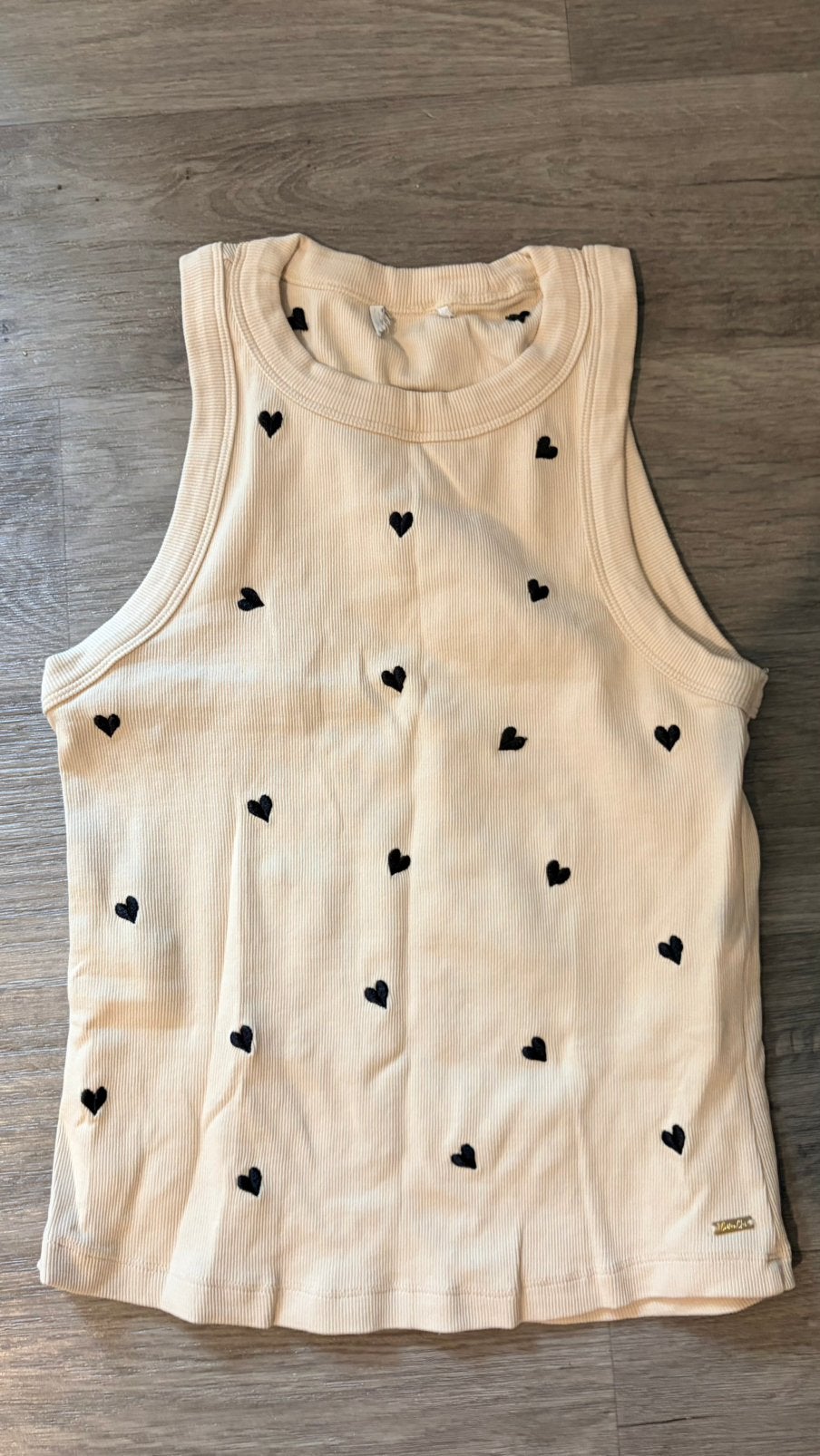 Off-white top met hartjes, Kleding | Dames, Ophalen of Verzenden, Zo goed als nieuw, Maat 36 (S), Wit