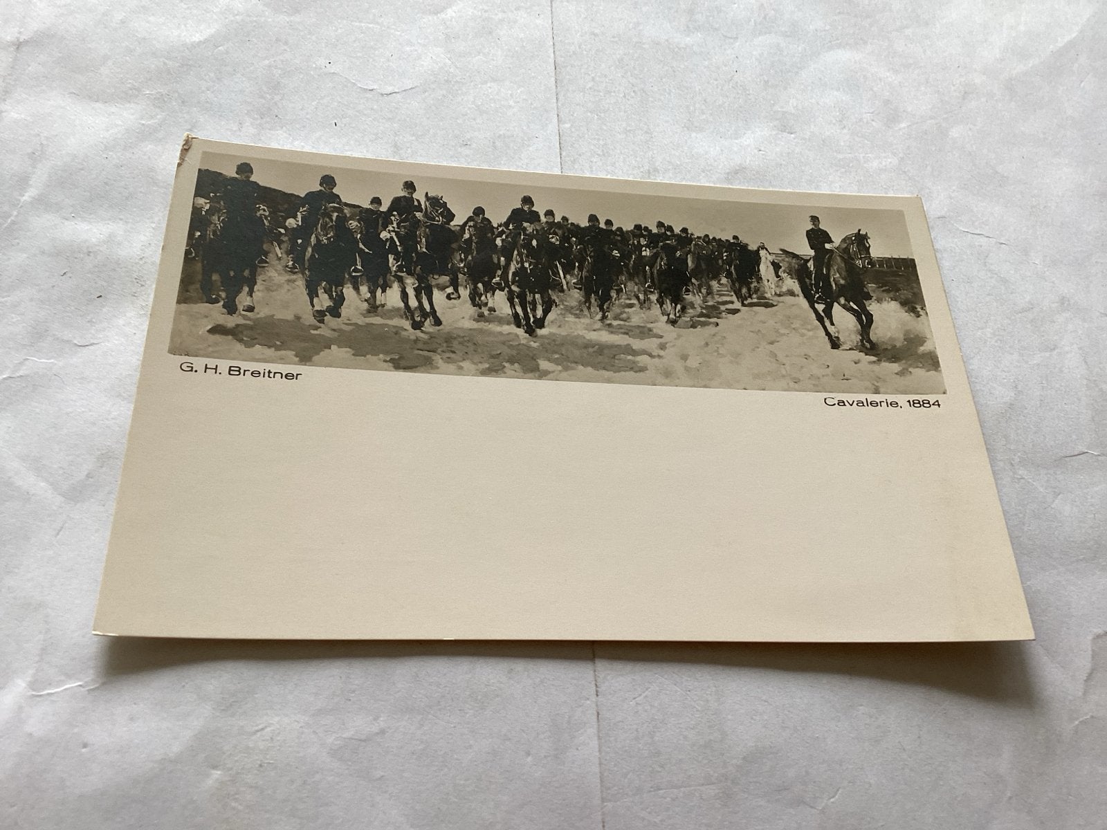 G.H. Breitner Cavalerie 1884 Den Haag, Ophalen of Verzenden, Voor 1920, Gelopen