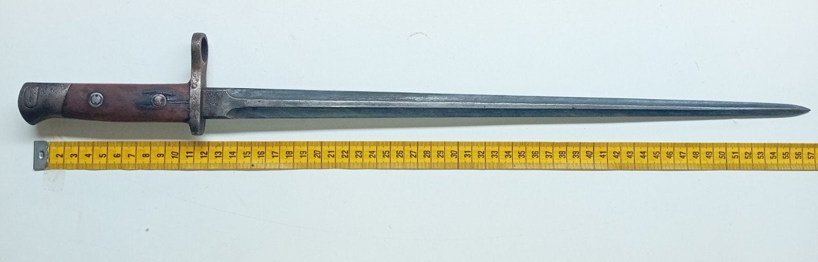 WO1 Originele Belgische Mauser Bajonet M1916 Loopgraaf Model, Verzamelen, Ophalen of Verzenden, Landmacht, Overige gebieden, Mes of Dolk
