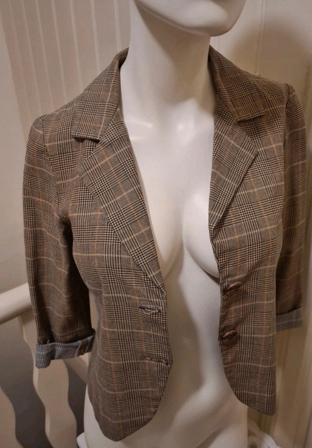Geruite blazer, maar XS, Ophalen of Verzenden, Zo goed als nieuw