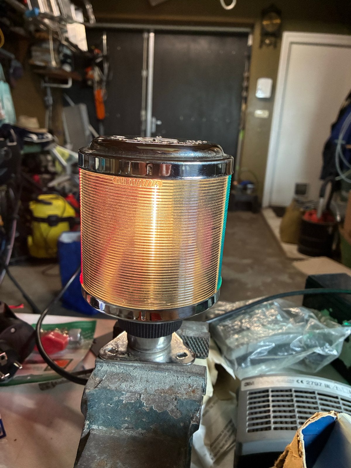 Scheepslamp 3 kleuren in nieuwstaat, Watersport en Boten, Ophalen of Verzenden, Zo goed als nieuw, Binnenverlichting