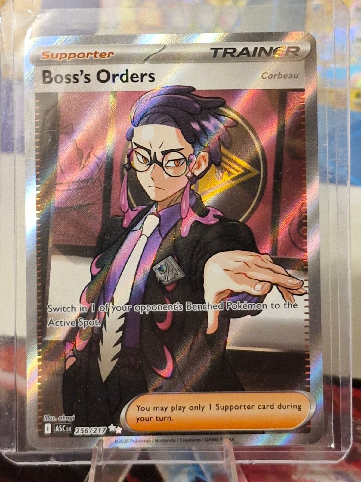 Pokemon Boss's Orders ASC 256/217, Ophalen of Verzenden, Zo goed als nieuw, Losse kaart