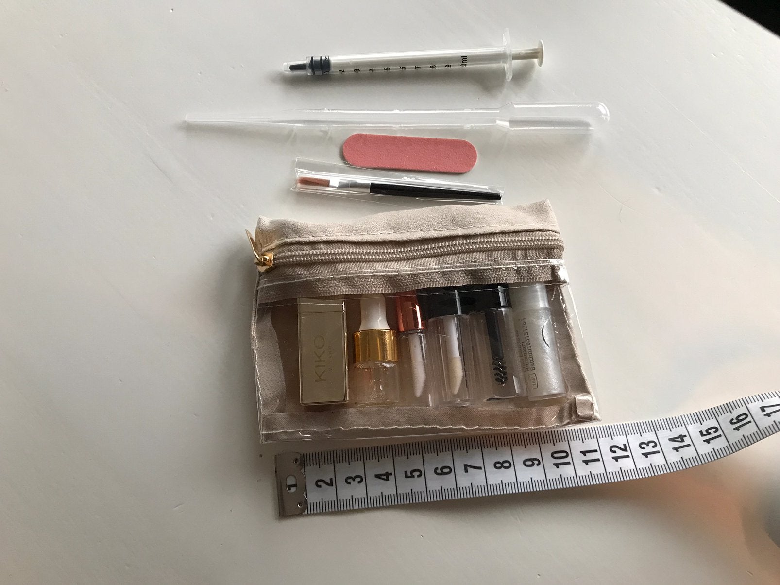 Mini diy make up kit / travel essentials, Ophalen of Verzenden, Zo goed als nieuw, Gehele gezicht