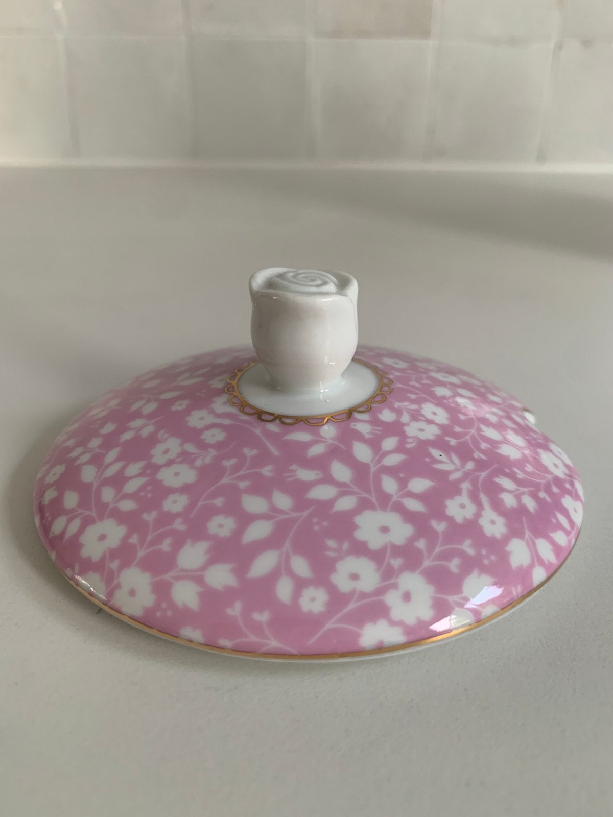 Roze deksel van de suikerpot Floral van Pip Studio, t.e.a.b., Nieuw, Ophalen of Verzenden, Overige stijlen, Porselein