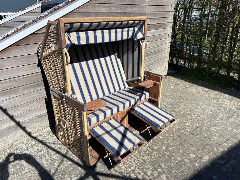 Teakhouten strandstoel/ strandkorf, Ophalen