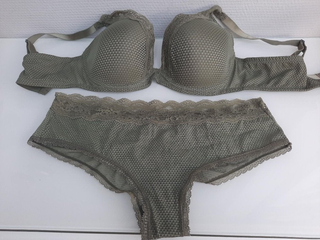 BH + Slip setje Passionata Maat : 75 E Slip ; 38  : Groen, Passionata, Ophalen of Verzenden, Groen, Setje