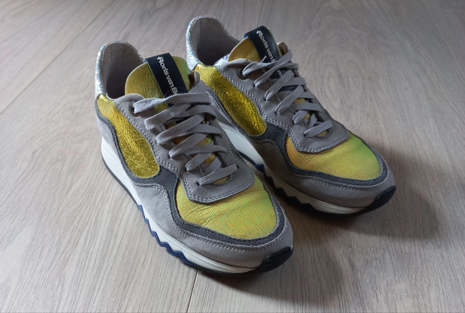 Floris van Bommel dames sneaker maat 37 - Goud/Grijs, Overige kleuren, Floris van Bommel, Ophalen of Verzenden, Sneakers of Gympen