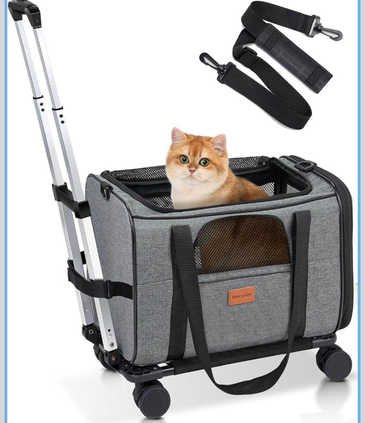 Katten reismand op wielen, Dieren en Toebehoren, Ophalen, Zo goed als nieuw