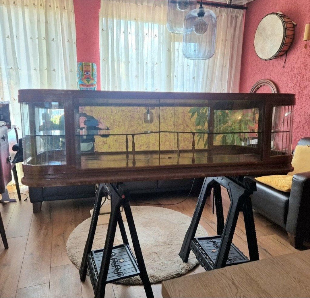 Unieke vintage vitrinekast uit de jaren '50, Gebruikt, Ntp, Minder dan 100 cm, Ntp