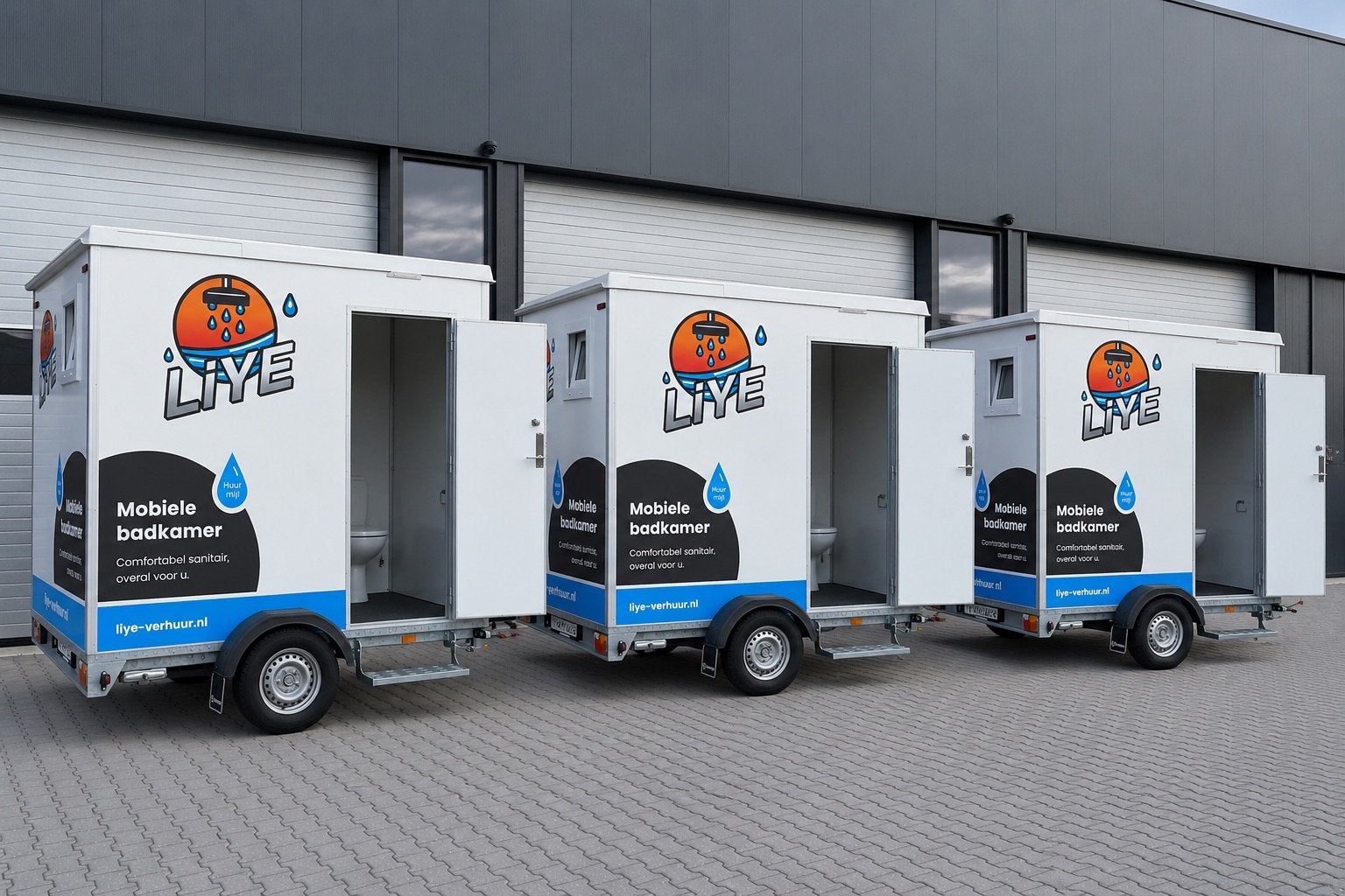 Mobiele douchewagens badkamers te huur, Ophalen, ., Zo goed als nieuw, .