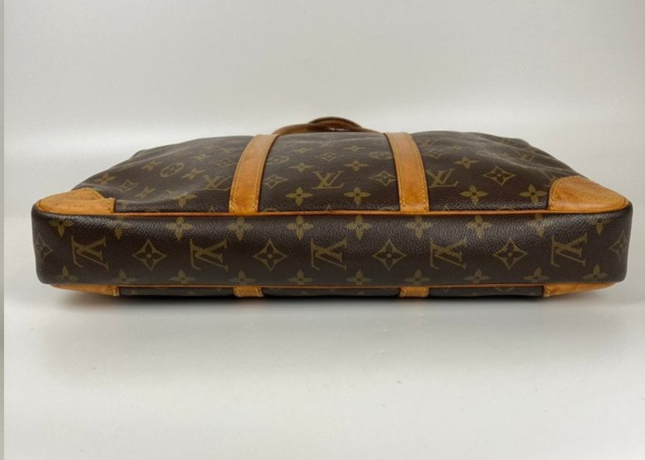 Louis Vuitton Monogram Aktetas - Vintage Zakelijke Tas, Ophalen of Verzenden, Zo goed als nieuw, Bruin, Overige typen