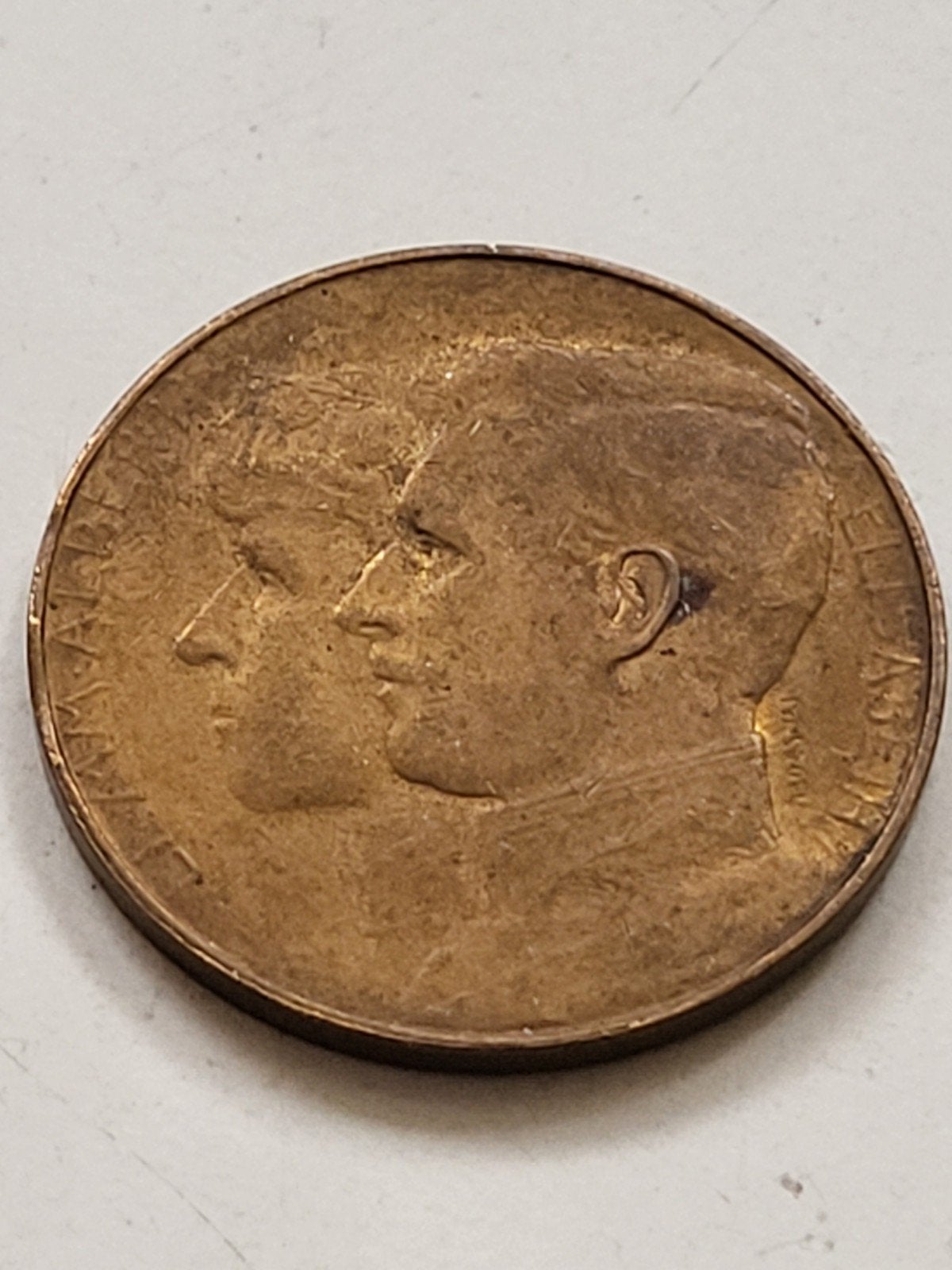 Penning Belgie Expo Gent 1913 Koning Albert I & Koningin El, Ophalen of Verzenden