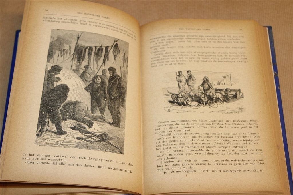 Kapitein Hatteras — Jules Verne Wonderreizen Elsevier 1919, Boeken, Ophalen of Verzenden, Gelezen