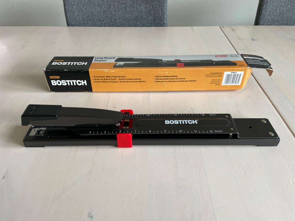 Stanley Bostich - Long reach stapler - lang nietmachine, Computers en Software, Accu's en Batterijen, Ophalen of Verzenden, Zo goed als nieuw
