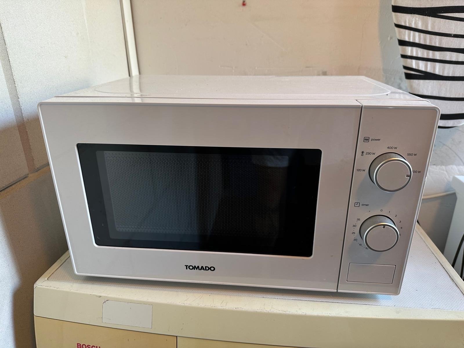 Tomado TMS2003W Magnetron - Wit, zo goed als nieuw, Ophalen, Draaiplateau, Magnetron, Zo goed als nieuw
