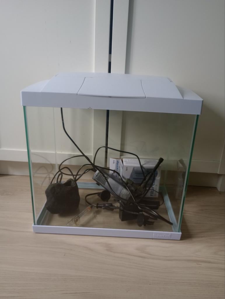 Superfish 30 liter aquarium wit, Ophalen of Verzenden, Zo goed als nieuw, Leeg aquarium