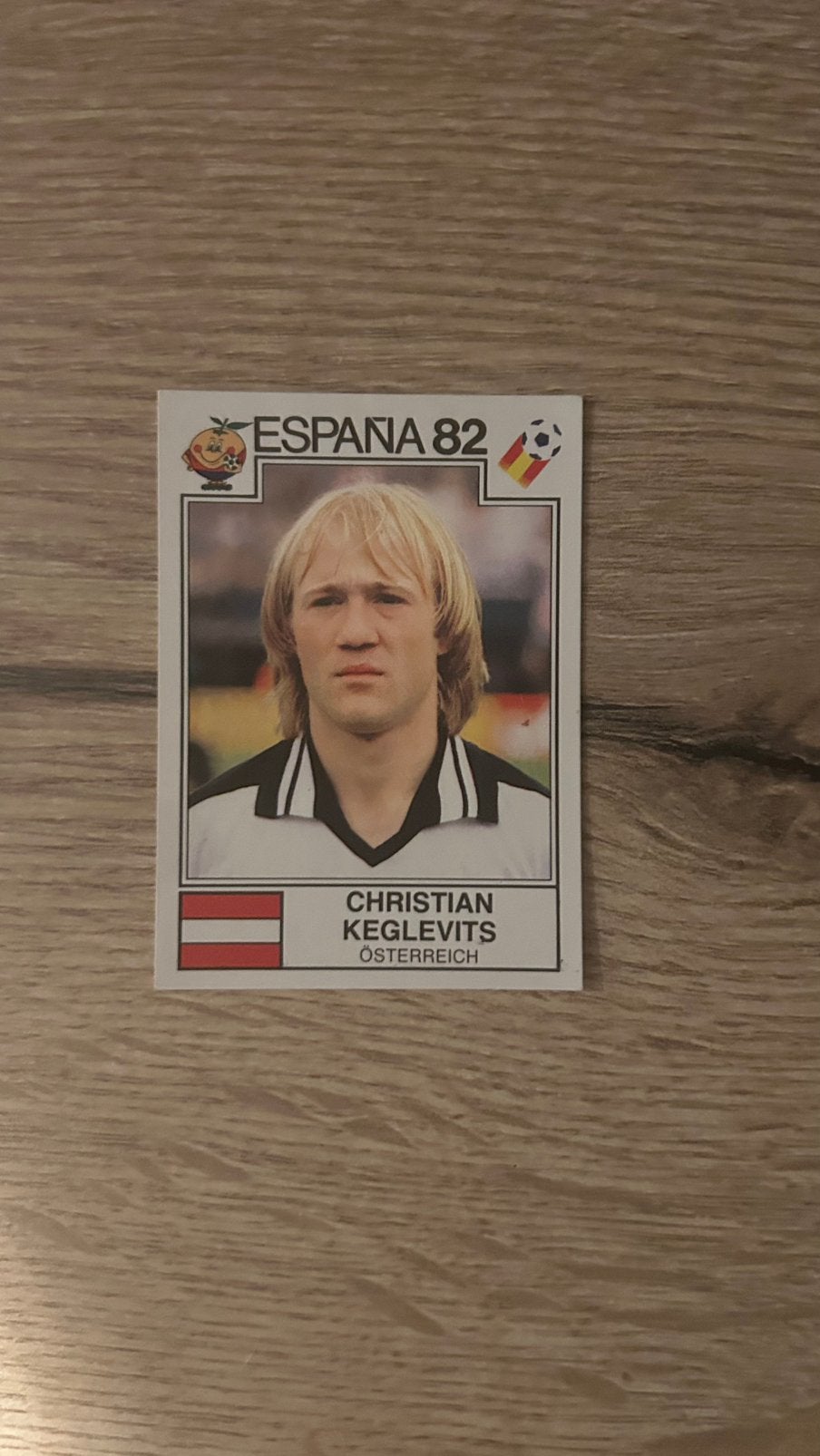 Panini Espana 82 plaatje Christian Keglevits WK 82, Hobby en Vrije tijd, Stickers en Plaatjes, Verzenden, Zo goed als nieuw, Plaatje