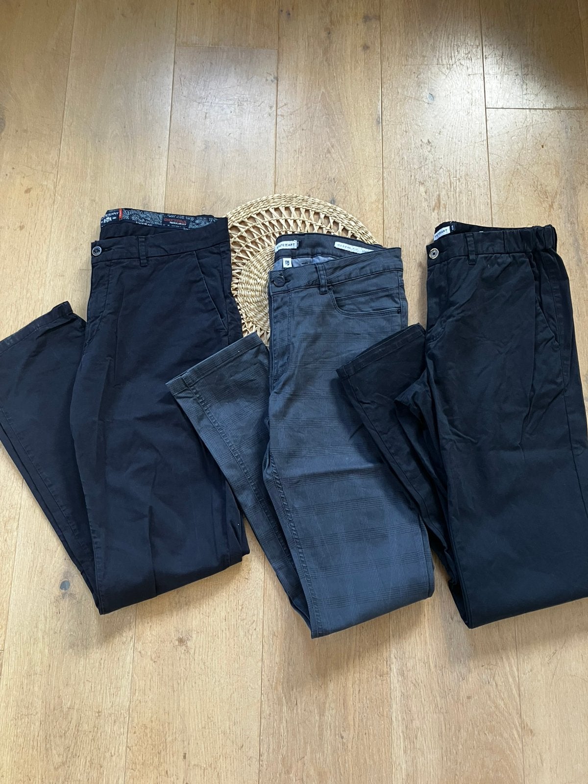3x heren broek W34 L34, Ophalen of Verzenden, Zo goed als nieuw, Overige maten, Blauw