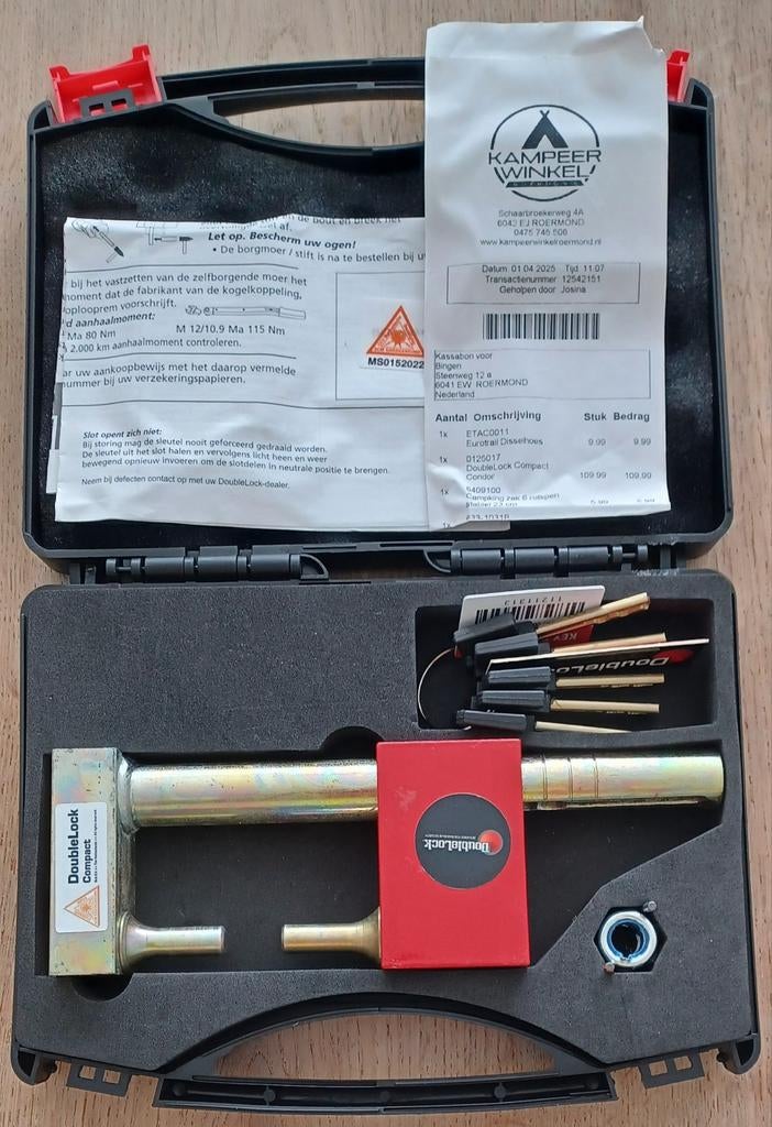 Nieuw Doublelock Compact Condor SCM gekeurd koppelslot, Caravans en Kamperen, Ophalen of Verzenden, Nieuw