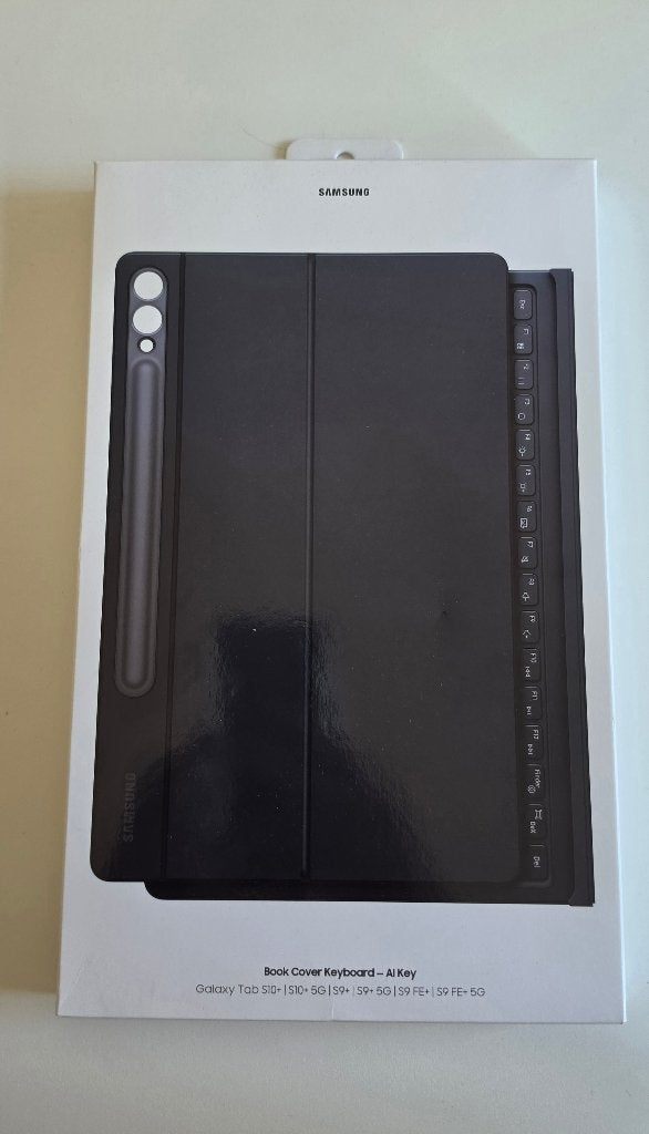 Samsung Tab Book Cover Keyboard, Tab 10+, S9+ & de S9 FE varianten., Nieuw, Bescherming voor- en achterkant, Samsung Galaxy Tab