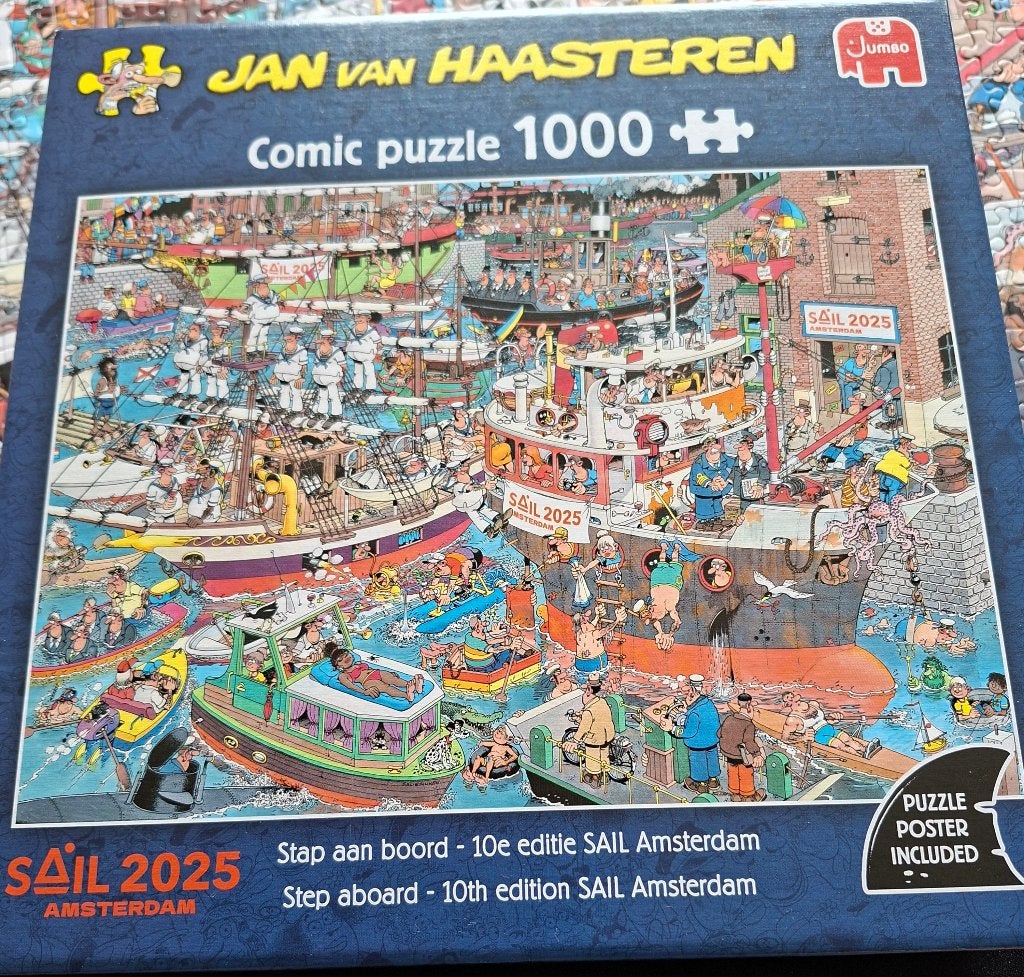 Jan van Halsteren 1000 stuks Sail 2025, Ophalen, 500 t/m 1500 stukjes, Zo goed als nieuw, Legpuzzel