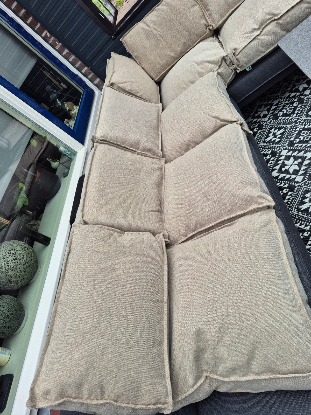 Mooie nieuwe beige/zandkleur lounge kussens, Ophalen, Nieuw