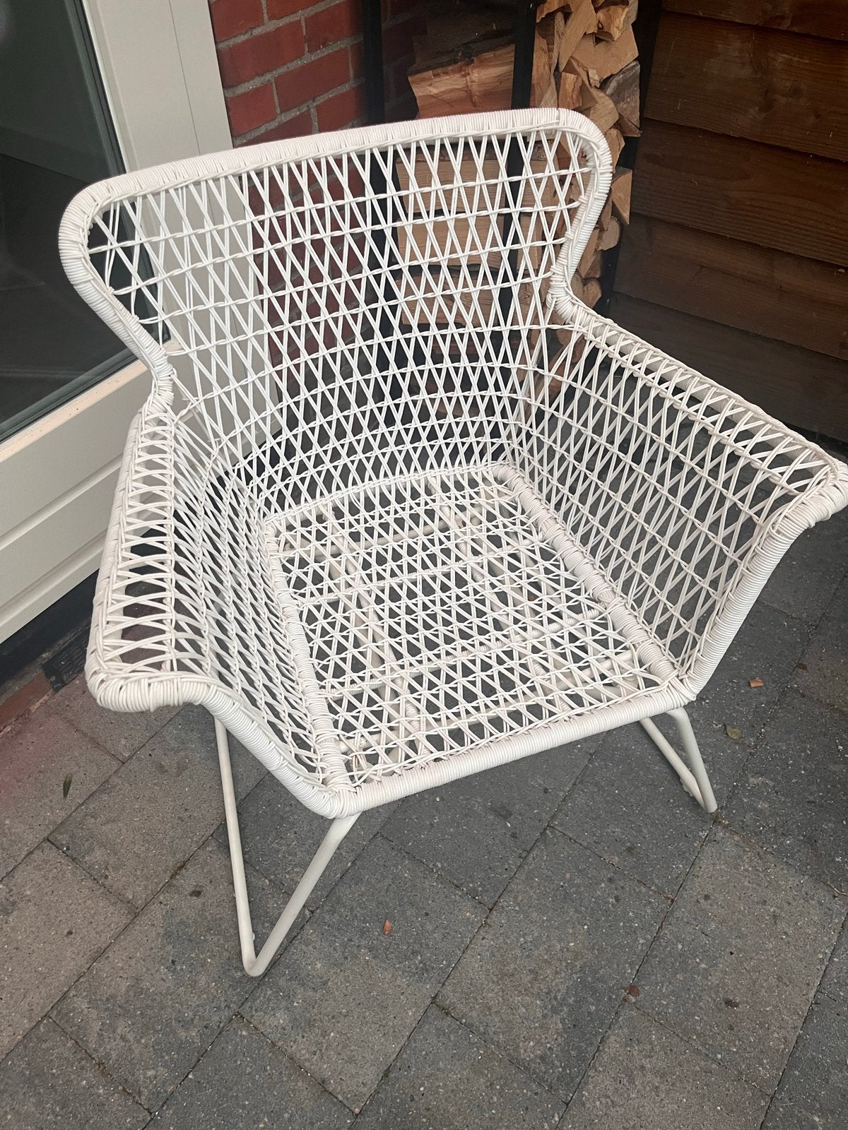 Ikea hogsten stoel, Ophalen, Gebruikt, Wit, Riet of Rotan