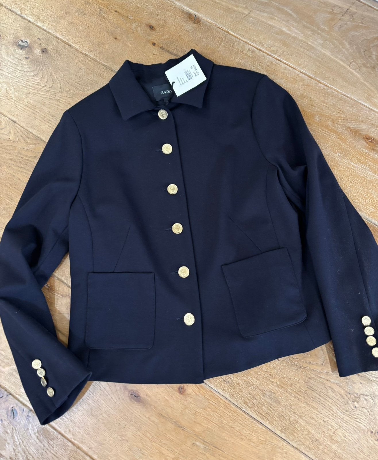 Purdey broekpak donkerblauw, Kleding | Dames, Maat 38/40 (M), Kostuum of Pak, Blauw, Nieuw