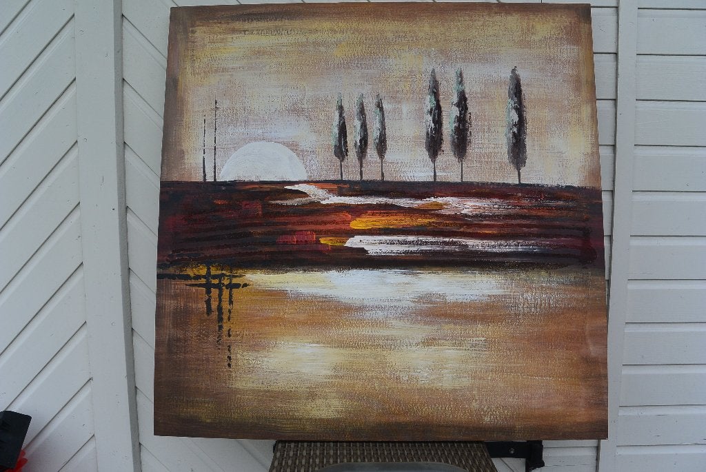 Schilderij op canvas, Ophalen, Zo goed als nieuw, Schilderij, 75 tot 100 cm