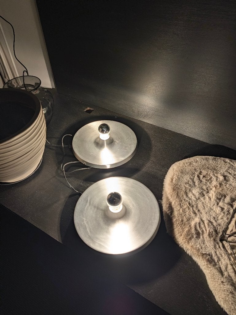 Space age vintage hanglamp, Gebruikt, Space age vintage, Metaal, E27 (groot)