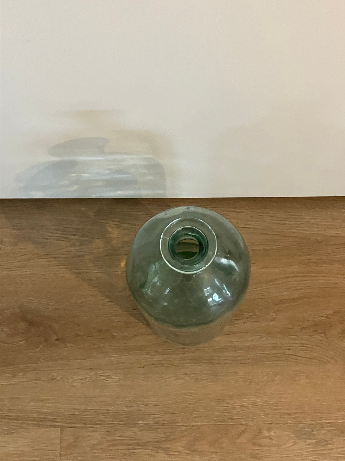 Grote glazen vaas/fles - Groen getint, Antiek en Kunst, Ophalen