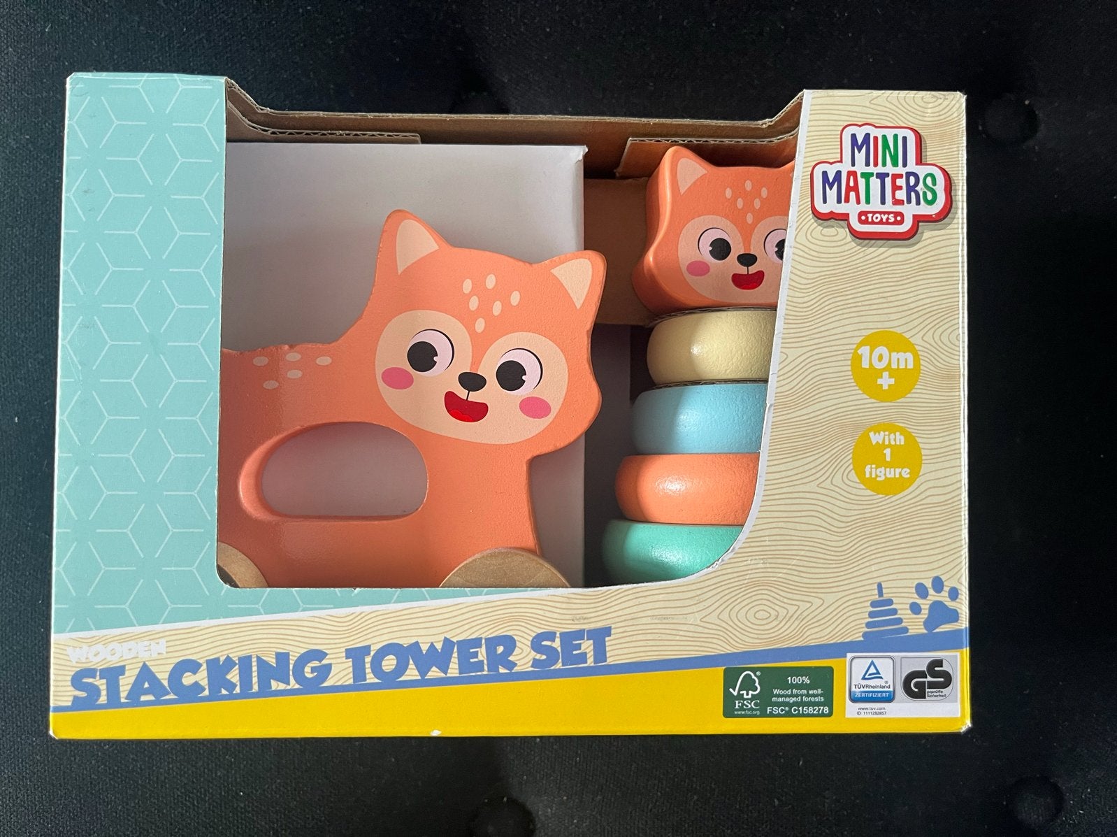 Mini Matters Stapeltoren Set - Houten Eekhoorn, Kinderen en Baby's, Ophalen of Verzenden, Nieuw, Overige typen, Met wieltjes
