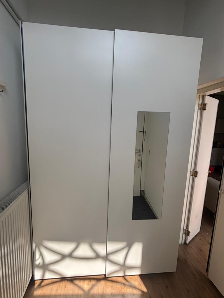 Witte Pax/Hasvik kledingkast met schuifdeuren , 236x150cm, Gebruikt, 200 cm of meer, 150 tot 200 cm, 50 tot 75 cm