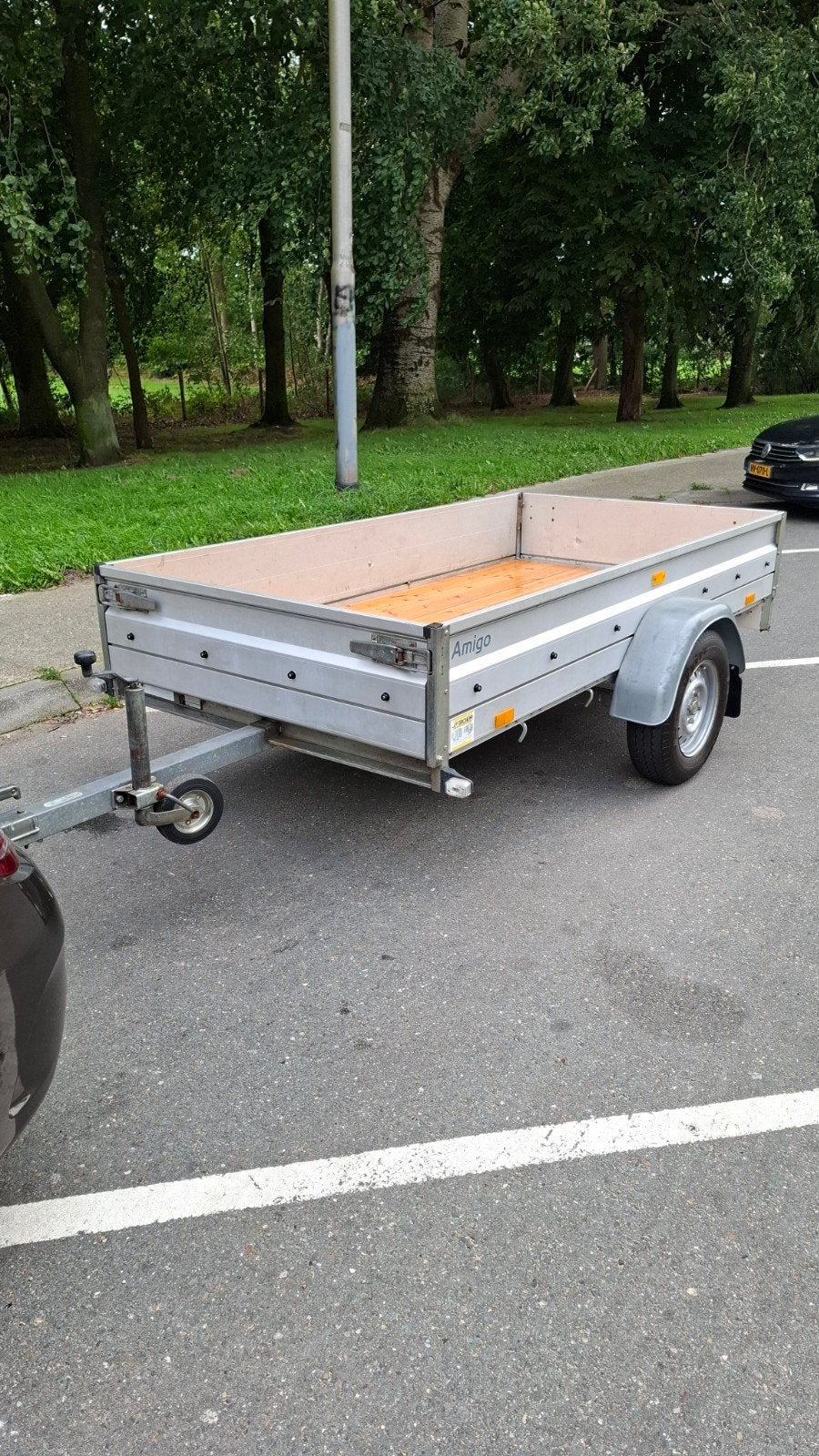 hapert amigo aluminium gegalvaniseerde aanhanger  130 x 260, Auto diversen, Ophalen of Verzenden