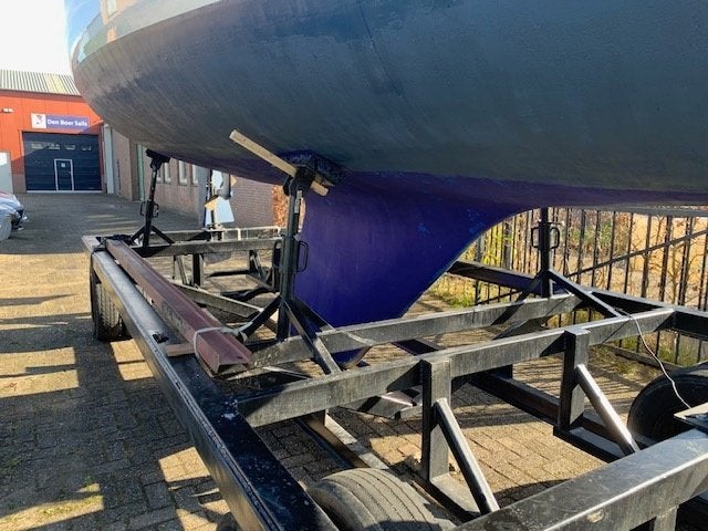 Professionele boottrailer gepoedercoat 8-11m, Ophalen, Gebruikt, Dubbelassig (tandemas), 9 meter of meer