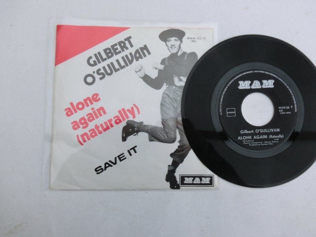 Gilbert O "Sullivan  Alone again, Ophalen of Verzenden, Zo goed als nieuw, 7 inch, Pop